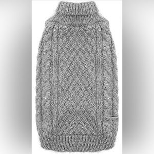 Pullover Knitted Classic Dog Sweater w/ Sequin Turtleneck   for Sm/Med Breed NEW